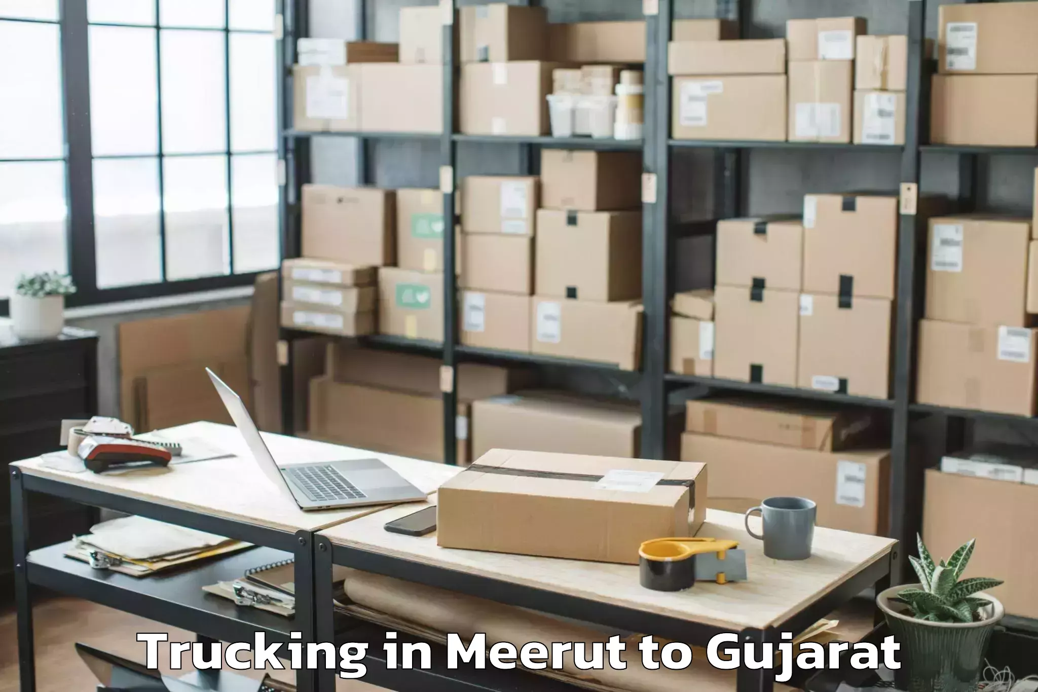 Get Meerut to Dhandhuka Trucking